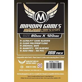 Mayday Games 80 x 120 mm Sleeves Magnum Ultra Fit Card Game (Gold)