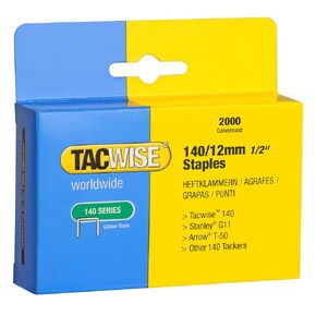 140 1/2-Inch Galvanized Staples for Hand Tackers/Hammer Tackers, Box of 2000 (0348)