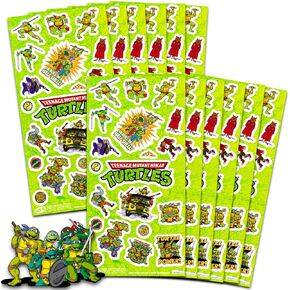 TMNT Party Favors for Boys & Girls Bundle ~ 12 Pack TMNT Sticker Sheets for Kids Birthday Party Goodie Bags | TMNT Party Supplies