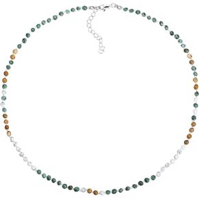 Natural Gemstone Beaded Necklace, Hand Knotted Stone Choker Necklace Dainty 4mm Bead Strand Necklace for Women