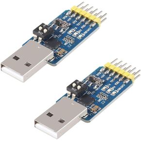 2 PCS CP2102 USB-UART 6 in 1 USB to Serial Port Adapter Converter USB-TTL, USB-RS232, USB-RS485, TTL-RS232, TTL-RS485, RS232-RS485 Serial Adapter 3.3V / 5V Universal Adapter Module