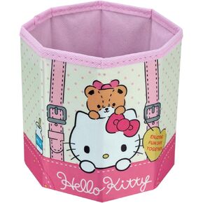 Kawaii Collapsible Storage Bin, Cute Cylindrical Storage Box Foldable Baskets Kawaii Office Desk Organizer Cute Room Decor