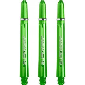 Harrows Supergrip Medium Dart Shafts, Polycarbonate Stems, Machined Rings, Green (3 Sets)