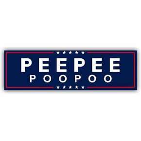 Pee Pee Poo Poo Funny Bumper Sticker - Size 6.5" | PeePee PooPoo Decal | peepeepoopoo Sticker Funny Sticker for Car Truck Laptop