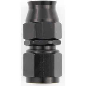Fragola 680106-BL Black Size (-6) Straight PTFE Hose Fitting