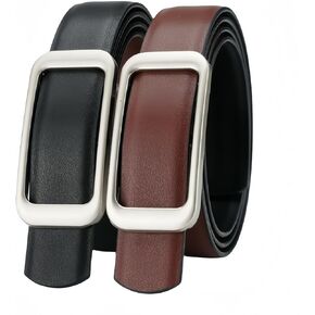 Women‘s Reversible Belts,Skinny Elegantes Thin Fashion Slim Leather Belt Applicable to Dresses Jeans and Slacks