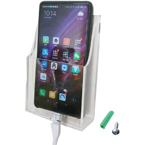 Acrylic Wall Mount Desk Organizer Storage Box for Cell Phones Holder in Home Office (1 Grid)