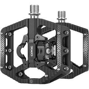 دواسات الدراجة الجبلية مزدوجة الوظيفة - دواسات دراجة مزدوجة الجوانب، دواسات مسطحة وبدون مشابك - 3 محامل محكمة الغلق، دواسات منصة دراجة 9/16 بوصة in Kuwait