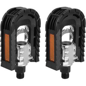 Folding Pedals, Folding Pedals Metal, Pedals Folding, Anti-Slip Folding Pedals, Black MTB Pedals for Mountain Bike or Racing Bike, 1 Pair