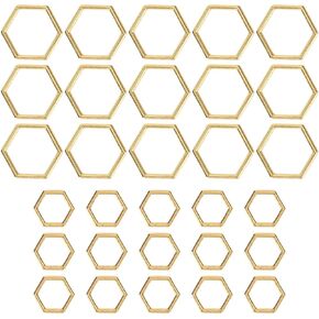 Hexagon Knitting Stitch Markers, 30 Pieces Household Plating Process Fade Resistant Zinc Alloy Crochet Stitch Marker Rings Crochet Locking Needle Clip for DIY Sewing Weaving