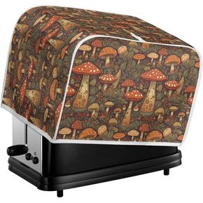Black Red Cherry 2 4 Slice Toaster Cover Cartoon Red Cherry Funny Pattern Bread Toaster Oven Cloth Cover Berry Fruit Toaster Cover Protector