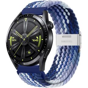 Mazoft 20mm Braided Bands Compatible with Samsung Galaxy 6 5 Pro 4 & 6 Classic Active 2 47mm 46mm 45mm 44mm 43mm 42mm 40mm Watch, Quick Release Replacement Strap for Samsung Watch 3 41mm
