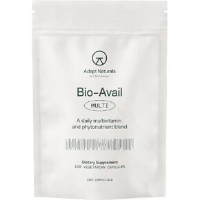 Adapt Naturals Bio-Avail Multi - Easy-to-Absorb Multivitamin for Women and Men- Bioavailable Vitamins- Vitamin C, B12 Vitamins, Vitamin D, Vitamin E, Vitamin K, Copper, Zinc Supplements- 120 Capsules