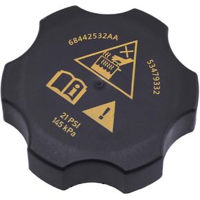 68442532AA Radiator Coolant Reservoir Recovery Cap for Ram 1500 2500 3500 4500 5500 Compass Cherokee Durango Neon Dart Radiator Coolant Reservoir Recovery Cap 53479332