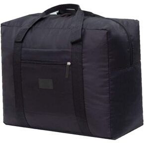 PAXLamb Travel Luggage Duffle Tote Bag Lightweight Waterproof Foldable Storage Carry Bag (Black)