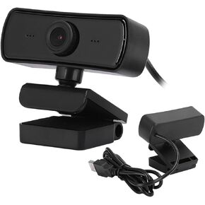 SUNGOOYUE USB Camera Webcam, Builtin Microphone Camera to Put On Monitor Computer Accessory for Live Broadcast Net Class (Black)