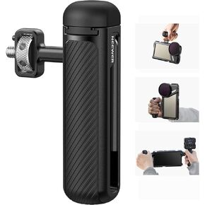NEEWER 360° Rotatable Side Handle/Top Handle with 1/4" Screw, Anti Twist Pin, Cold Shoe, Nonslip Rubber Handgrip for iPhone 15 Pro Max Samsung Galaxy S24 Ultra NEEWER Phone Cage Video Rig, PA046