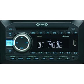 Jensen JWM41 2-Speaker Zones AM/FM|DVD|CD|USB|AUX| Bluetooth Wallmount Stereo, 4X 6 Watt, Plays: CD, CD-R, CD-RW, DVD, DVD+RW, DVD-RW, DVD-Video, MPEG-4, VCD, JPEG, CD-DA, MP3, WMA (Renewed)