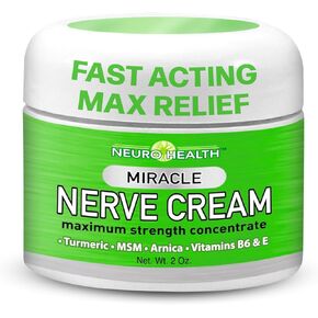 Miracle Nerve Cream - Maximum Strength - Turmeric and Arnica Blend for Neuropathy Discomfort Relief - Soothing Foot & Hand Formula with MSM, B6, E - Made in USA