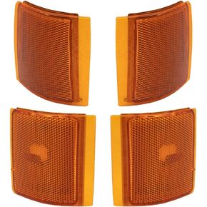 Brock Aftermarket Replacement Driver Left Passenger Right Upper and Lower Side Marker Light Unit 4 Piece Set Compatible with 1994-2002 GMC C/K Pickup