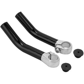 2Pcs Bicycle Handlebar Ends Bars, Bicycle Handle Bar End Bike Pad Cushion Aluminum Alloy Cycling Replacement Accessory(Black)