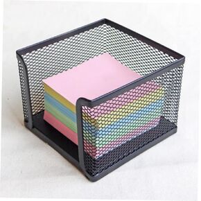 Ciieeo Desk Dispenser Metal Tray File Folder Note Pad Office Desk Supplies Mesh Pocket Holder Desk Mesh Organizer Note Paper Stationery Memorandum Black Barbed Wire