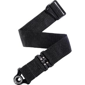 D'Addario Accessories Auto Lock Swivel Guitar Strap - Prevents Twists - Easy to Use Auto Locking Guitar Straps - Uses Existing Guitar Strap Buttons - Polypro - Black