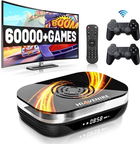 وحدة تحكم HiAvenire Super Console X3 Plus Retro Game Console مثبتة مسبقًا في أكثر من 60000 لعبة، ونظام تشغيل Android 9.0 وEmuelec 4.6 في شريحة واحدة، وشريحة s905X3، مع 2 لوحة ألعاب in Saudi Arabia