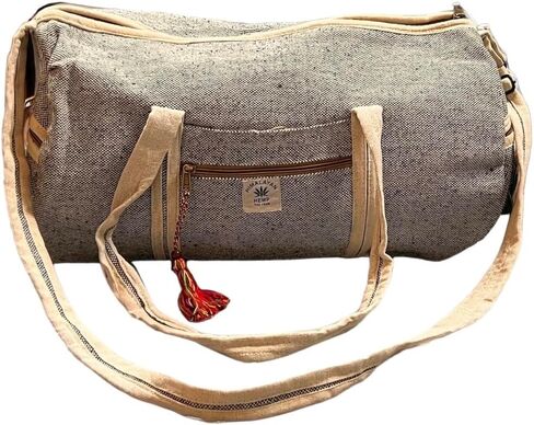 Gym Bag, Natural Hemp Travel Duffle Bag w/Adjustable Shoulder Strap,Travel Duffle Bag for Gym, Swimming, Yoga, Sports 19 x 10 x 9.5 Inches, 35 Liters (Purple), Hemp-Gym-01 in Saudi Arabia
