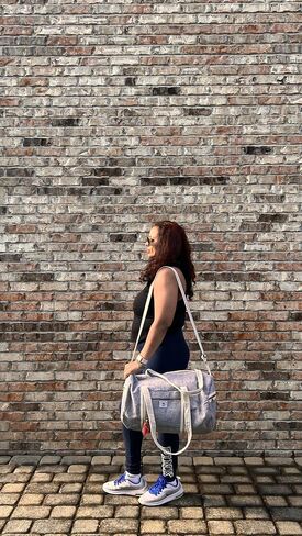 Gym Bag, Natural Hemp Travel Duffle Bag w/Adjustable Shoulder Strap,Travel Duffle Bag for Gym, Swimming, Yoga, Sports 19 x 10 x 9.5 Inches, 35 Liters (Purple), Hemp-Gym-01 in Saudi Arabia
