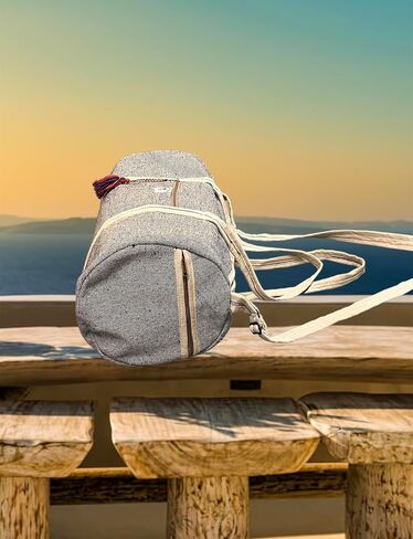 Gym Bag, Natural Hemp Travel Duffle Bag w/Adjustable Shoulder Strap,Travel Duffle Bag for Gym, Swimming, Yoga, Sports 19 x 10 x 9.5 Inches, 35 Liters (Purple), Hemp-Gym-01 in Saudi Arabia