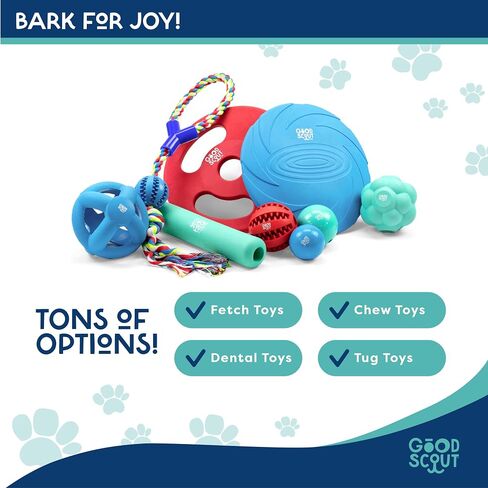 Good Scout Rubber Dental Ball & Cotton Rope Dog Toys for Tugging & Chewing, Best Dog Toy for Fetch, Aggressive Chew Toy for Puppies & Adult Dogs, No Stuffing Dog Toy for Medium & Large Dogs, 1.95-Inch in Saudi Arabia