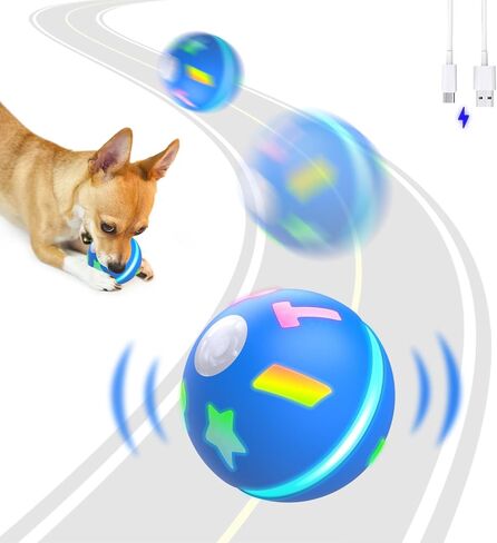 ألعاب تفاعلية للكلاب/كرات للقطط مع تنشيط الحركة/قابلة لإعادة الشحن عبر USB، كرة ذكية للكلاب الكهربائية للجرو الصغير المتوسط in Kuwait