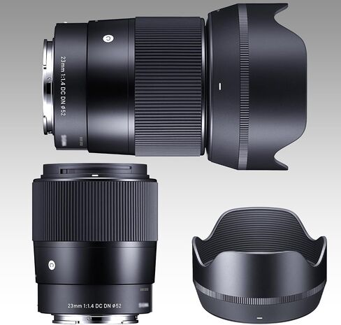 Ultimaxx Essential Sigma 23mm f/1.4 DC DN Contemporary Lens Bundle (E Mount) - Includes: Protective UV Filter, Water-Resistant Lens Pouch, Lens Hood, Universal Lens Cap Keeper & More (10pc Bundle) in Saudi Arabia