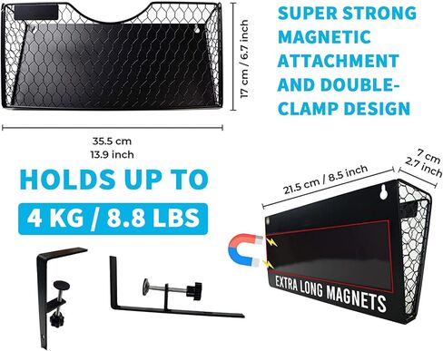 درج تحت المكتب، منظم مكتب معلق، منظم تعليق تحت المكتب، درج مكتب معدني شبكي، منظم مستندات المجلات تحت الطاولة، تخزين مكتب معلق للمكتب والمنزل in Kuwait