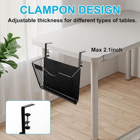 درج تحت المكتب، منظم مكتب معلق، منظم تعليق تحت المكتب، درج مكتب معدني شبكي، منظم مستندات المجلات تحت الطاولة، تخزين مكتب معلق للمكتب والمنزل in Kuwait