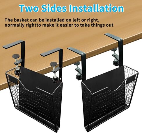 درج تحت المكتب، منظم مكتب معلق، منظم تعليق تحت المكتب، درج مكتب معدني شبكي، منظم مستندات المجلات تحت الطاولة، تخزين مكتب معلق للمكتب والمنزل in Kuwait