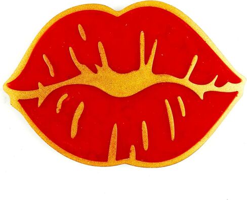 (300 Design Optional) MUBYOK M26 Lip Shaped Silicone Freshie Mold for Baking Aroma Beads Car Freshie Supplies in Kuwait