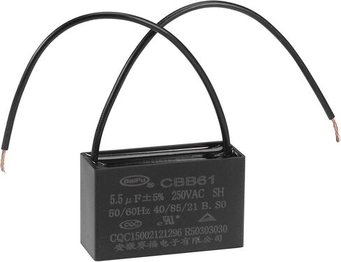 uxcell Ceiling Fan Capacitor CBB61 5.5uF 250V AC 2 Wires Metallized Polypropylene Film Capacitor 47x29x18mm for Electric Fan Pump Motor Generator in Saudi Arabia