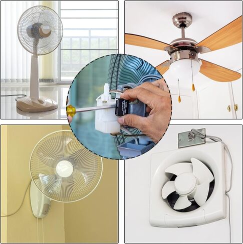 uxcell Ceiling Fan Capacitor CBB61 5.5uF 250V AC 2 Wires Metallized Polypropylene Film Capacitor 47x29x18mm for Electric Fan Pump Motor Generator in Saudi Arabia