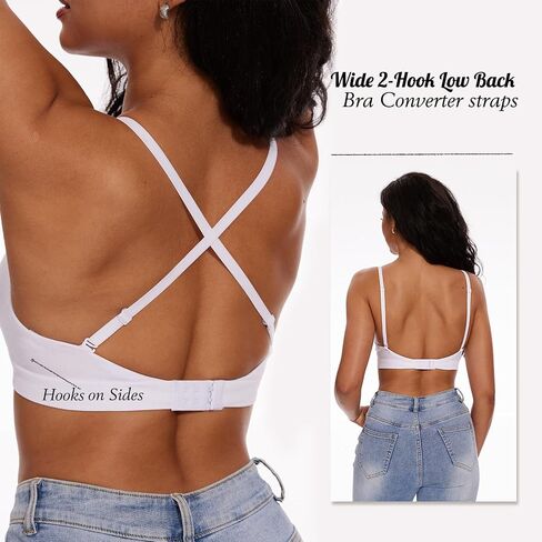 Push Up Bra for Women Full Coverage Underwired Deep V Plunge Bra Seamless Low Back Bra with Convertible Straps T-Shirt Bra in Saudi Arabia