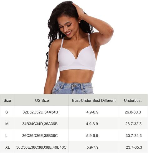 Push Up Bra for Women Full Coverage Underwired Deep V Plunge Bra Seamless Low Back Bra with Convertible Straps T-Shirt Bra in Saudi Arabia