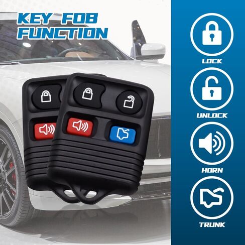 2PCS Remote Key Fob, Keyless Entry Car, Car Key Pack, Remote Starters for Cars with 315 Frequency, Car Accessories Car Keys Fits for Ford Cars, Replacement# CWTWB1U311, 8S4Z15K601A in Saudi Arabia