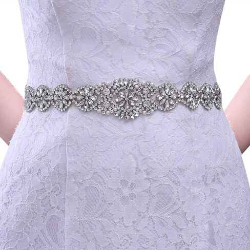 حزام الزفاف كريستال حجر الراين فستان الزفاف وشاح المرأة الملحقات اليدوية in Kuwait