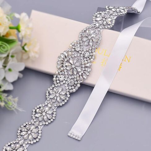 حزام الزفاف كريستال حجر الراين فستان الزفاف وشاح المرأة الملحقات اليدوية in Kuwait