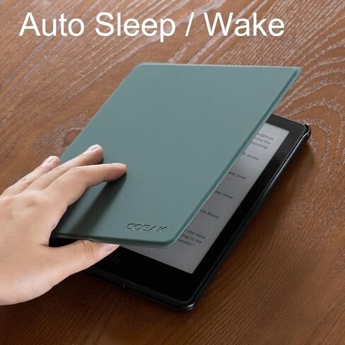 CoBak Case for ereader - All New PU Leather Smart Cover with Auto Sleep Wake Feature for ereader, Blackish Green-5-2402271201-T in Saudi Arabia