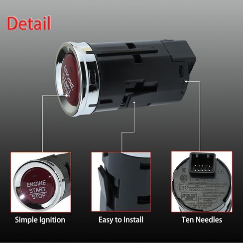 35881-T4N-702 35881-T5H-H41 مفتاح تشغيل الإشعال لهوندا HR-V FIT City 2015 2016 2017 2018 2019 35881-T4N-701 35881-T4N-H01 35881-T4N-H02 مفتاح بدء إيقاف الضغط على زر واحد in Kuwait