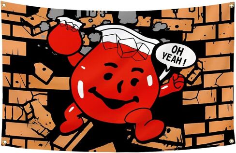 كول المعونة رجل العلم 3x5Ft مضحك الكرتون نسيج كلية النوم غرفة رجل الكهف جدار راية ديكو in Kuwait