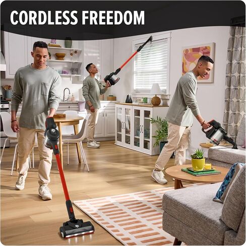 Dirt Devil Power Swerve Pet, Lightweight Cordless Stick Upright Vacuum Cleaner, For Carpet and Hard Floors, BD22052, Red in Saudi Arabia