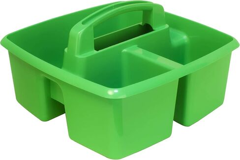 Storex 3-Compartment Small Caddy – Multipurpose Classroom Organizer with Handle, Grass, 6-Pack (00951A06C) in Saudi Arabia